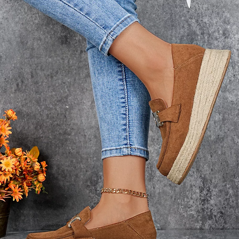 Round Toe Platform Slip-Ons, image 12