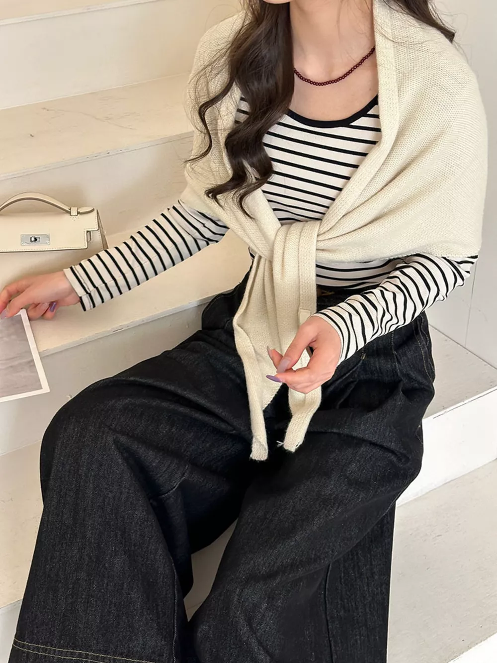 Knitted Solid Color Scarf, image 6