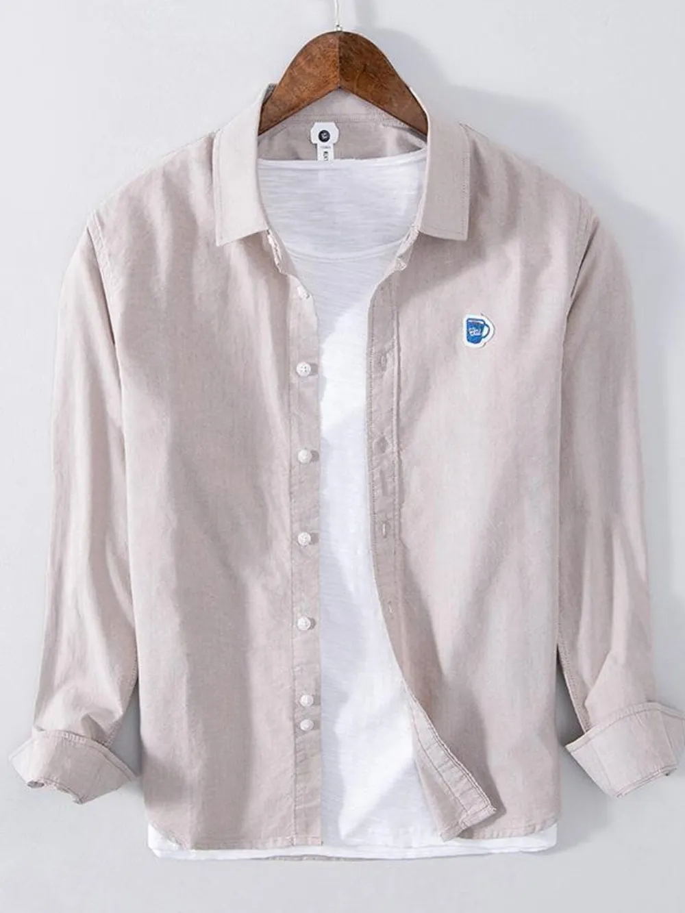 Men's Plus Size Button Up Long Sleeve Shirt, image 2