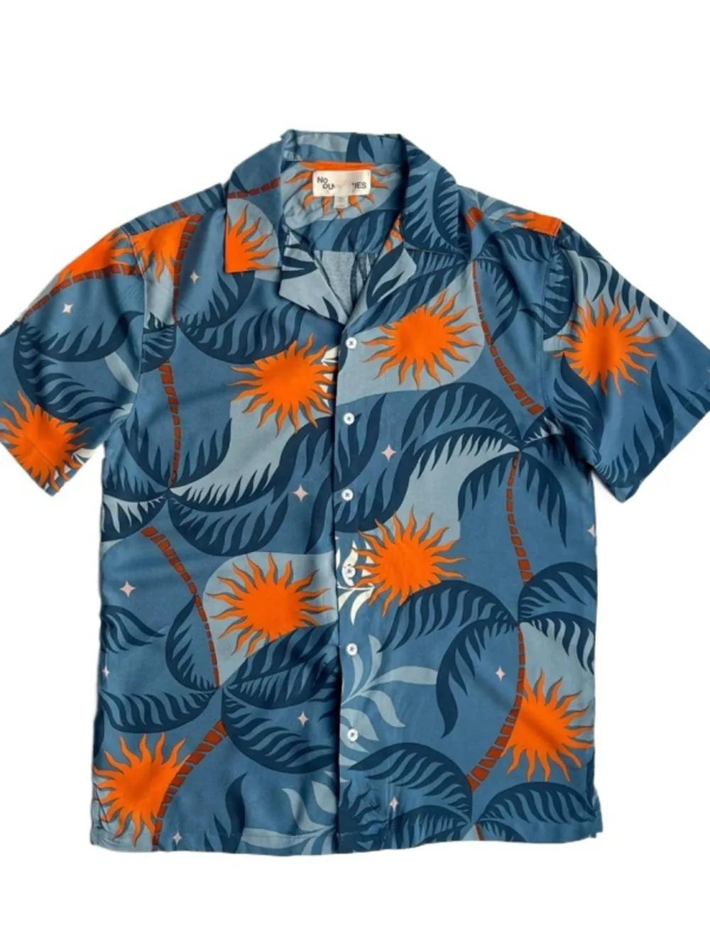 Men's Full Size Button Down Tropical Printed Shirt Plus Size, image 3