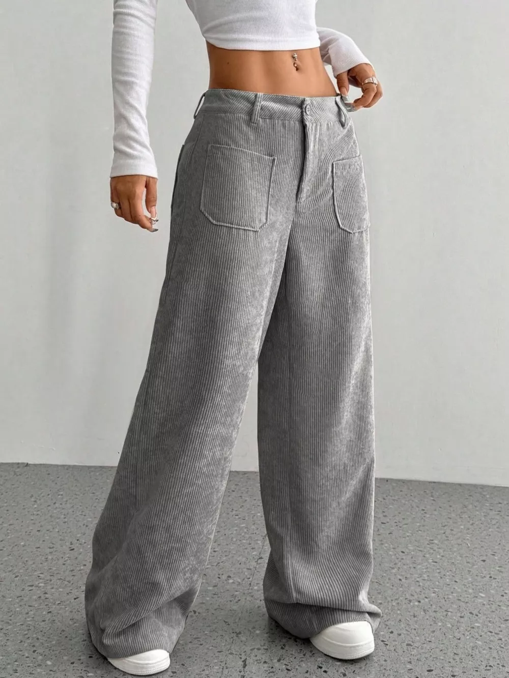 Wide Leg Corduroy Pants, image 21