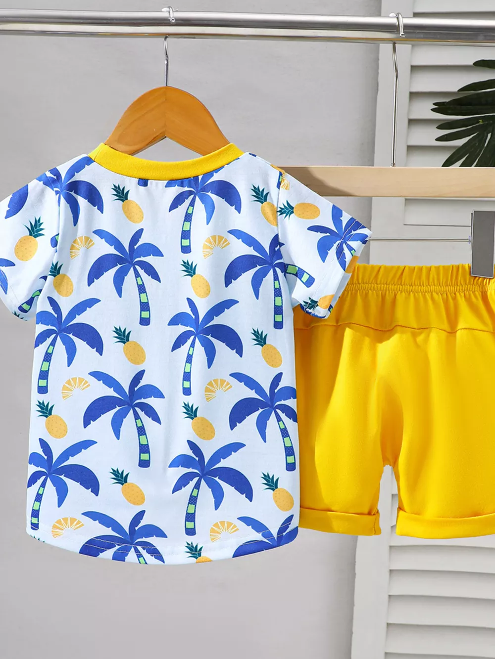 Children's Tropical Print Tee & Shorts Set, image 9