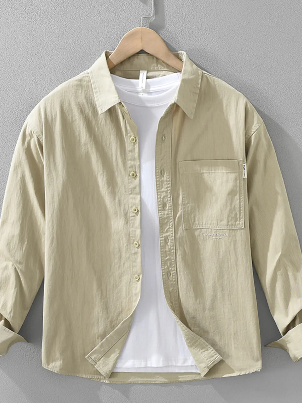 Men's Plus Size Button Up Long Sleeve Shirt, image 2