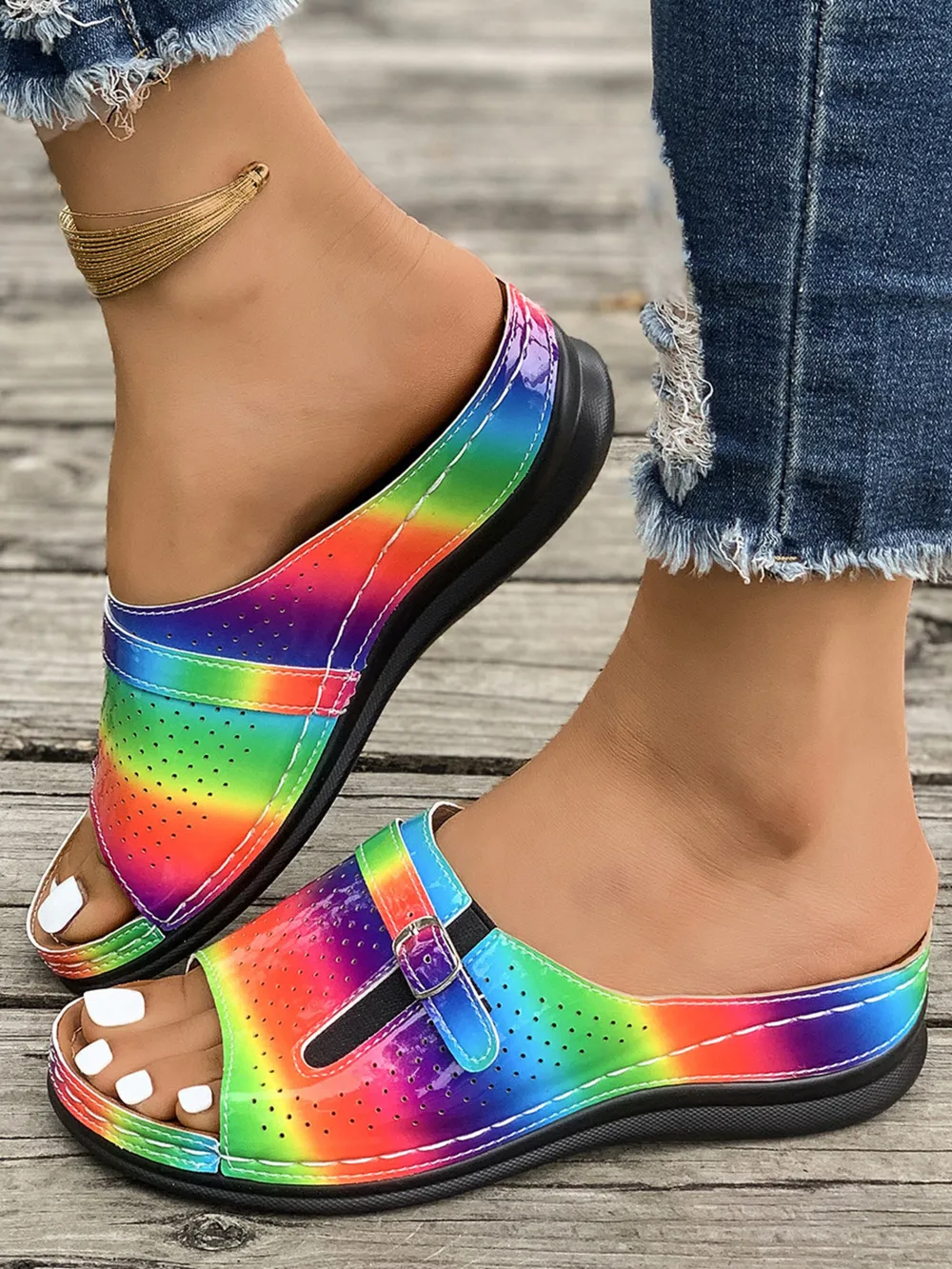 Casual Comfort Buckle Strap Sandals, image 11