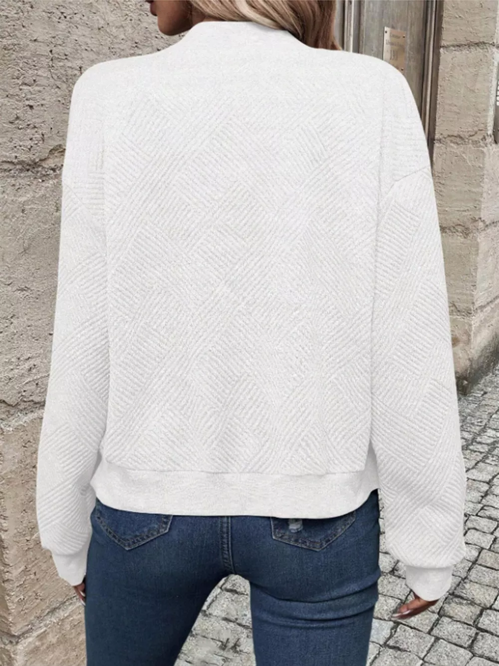 Textured Knit Zip-Up Jacket, image 11