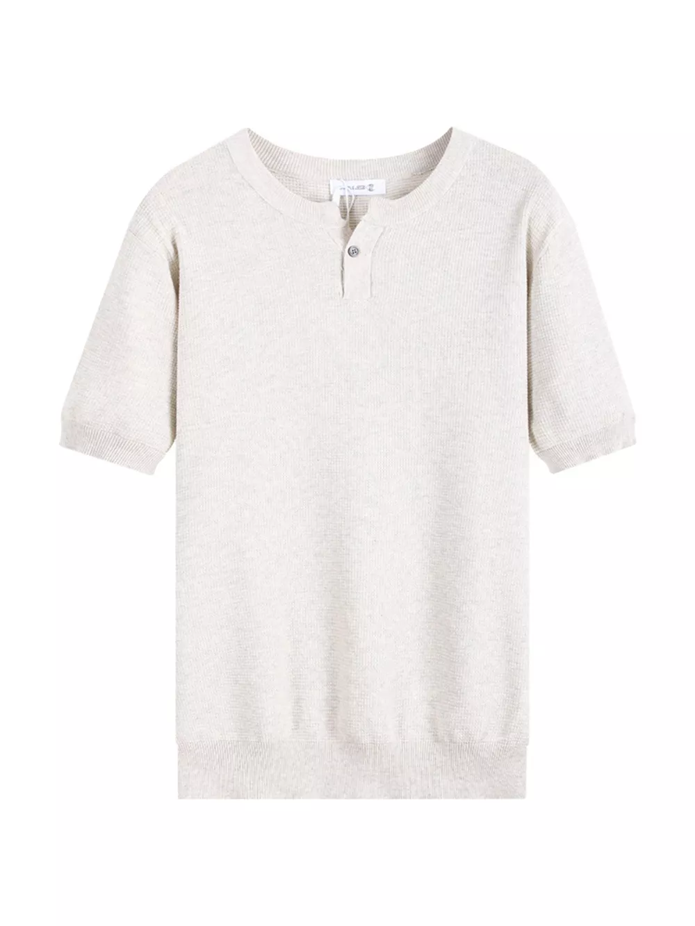 Men's Plus Size Casual Knitted Henley T-Shirt, image 7