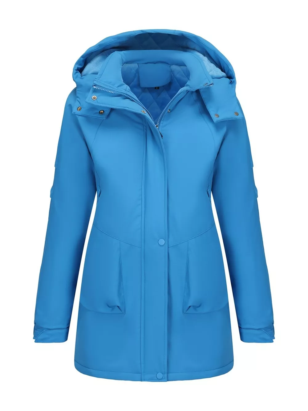 Full Size Hooded Mid-Length Windproof Outerwear Plus Size, image 19