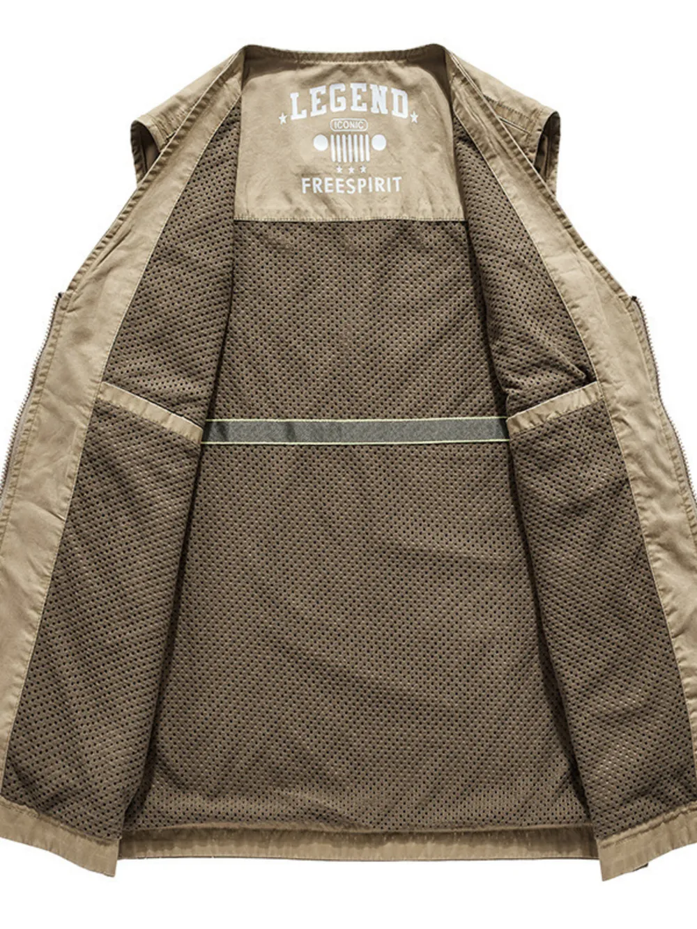 Men's Plus Size Casual Multi-Pocket Outdoor Vest, image 4