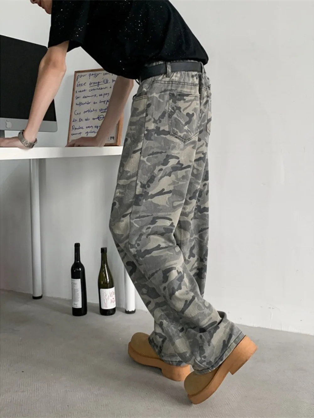 Men's Full Size Camouflage Wide-Leg Jeans Plus Size, image 4