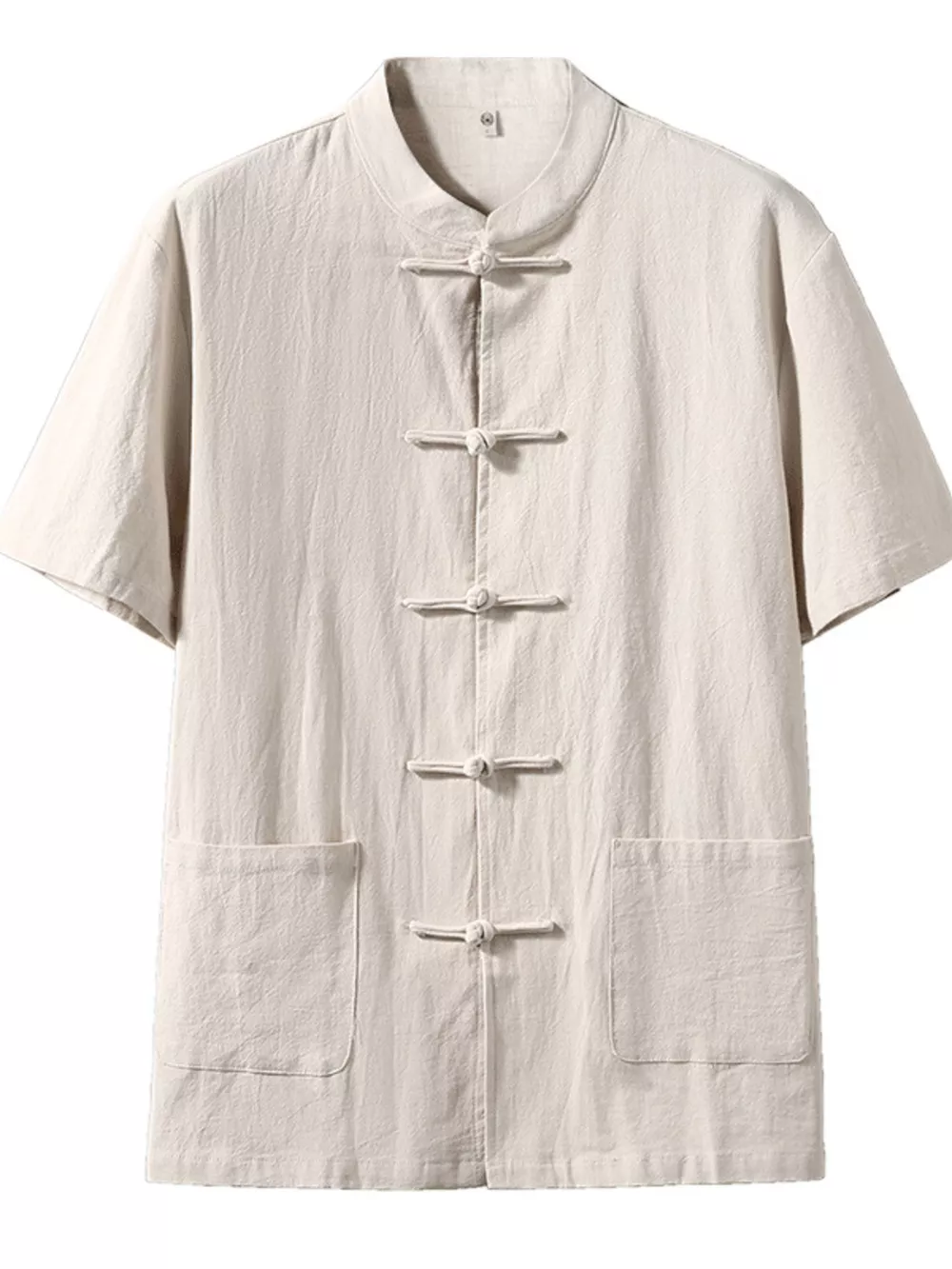 Men's Plus Size Chinese Style Short-Sleeve Shirt, image 9