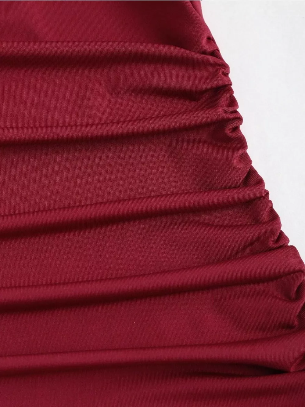 Lace Trim Ruched Mermaid Dress, image 13