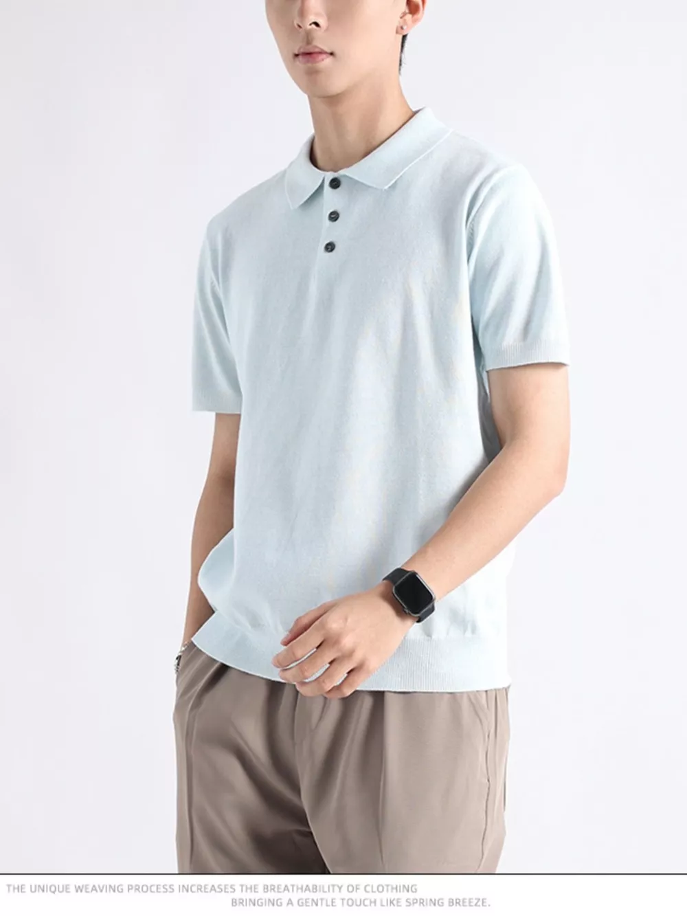 Men's Plus Size Button Detail Short-Sleeve Polo, image 13