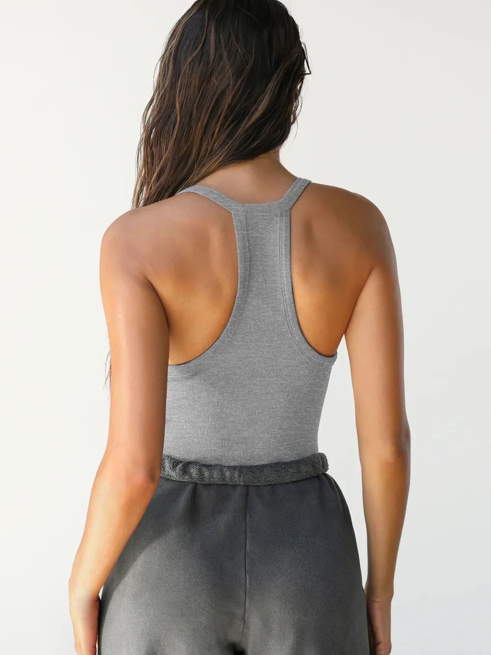 Ribbed V-Neck Halter Tank Top, image 29