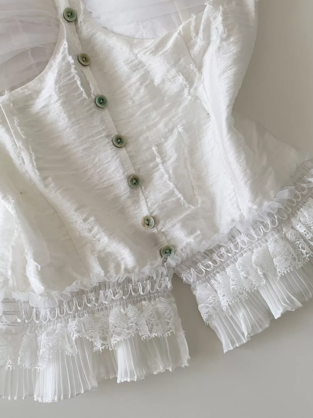 Lace Trimmed Ruffled Hem Tank, image 11