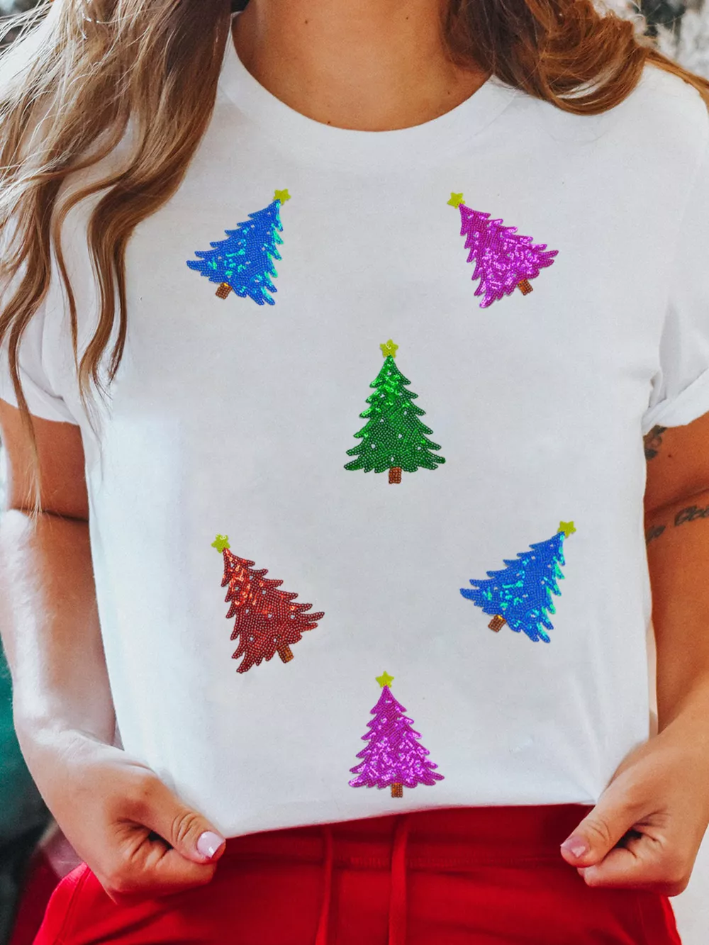 Christmas Tree Relaxed Fit T-Shirt, image 5
