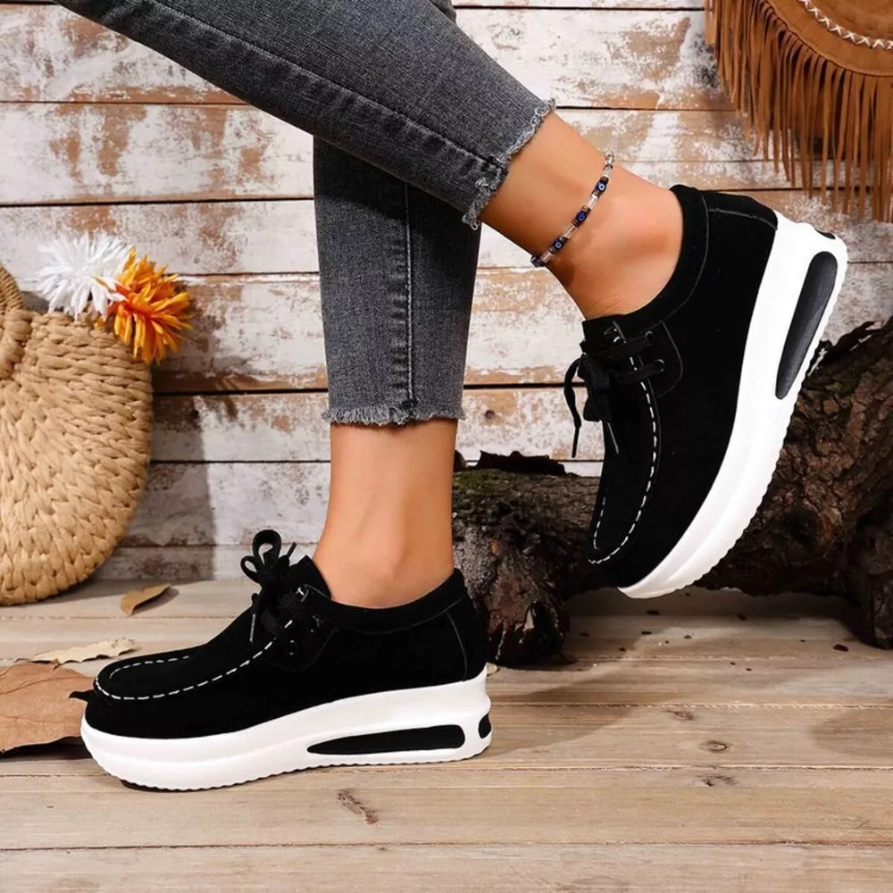 Round Toe Platform Sneakers, image 3