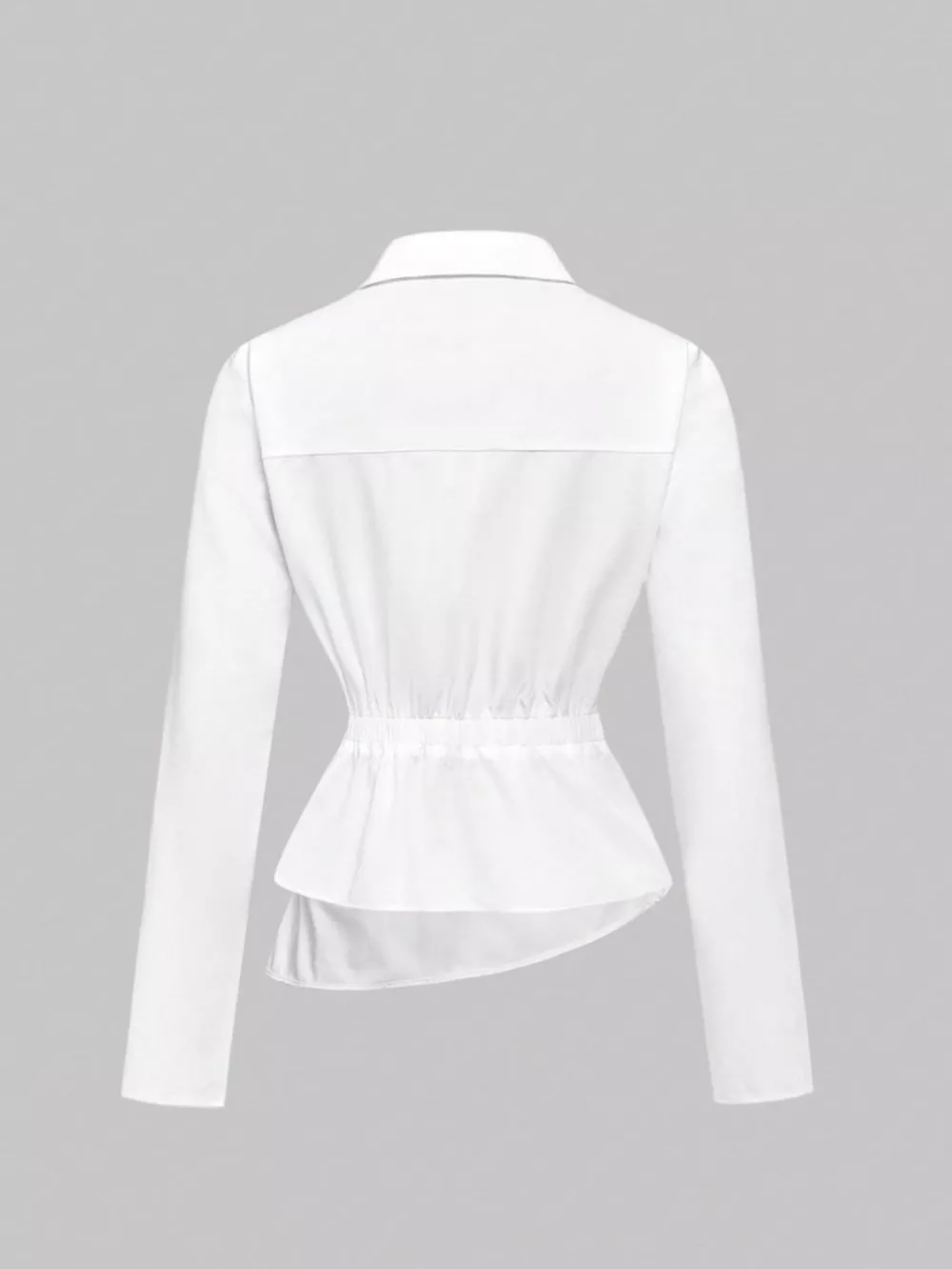 Asymmetrical Button Long Sleeve Shirt, image 2