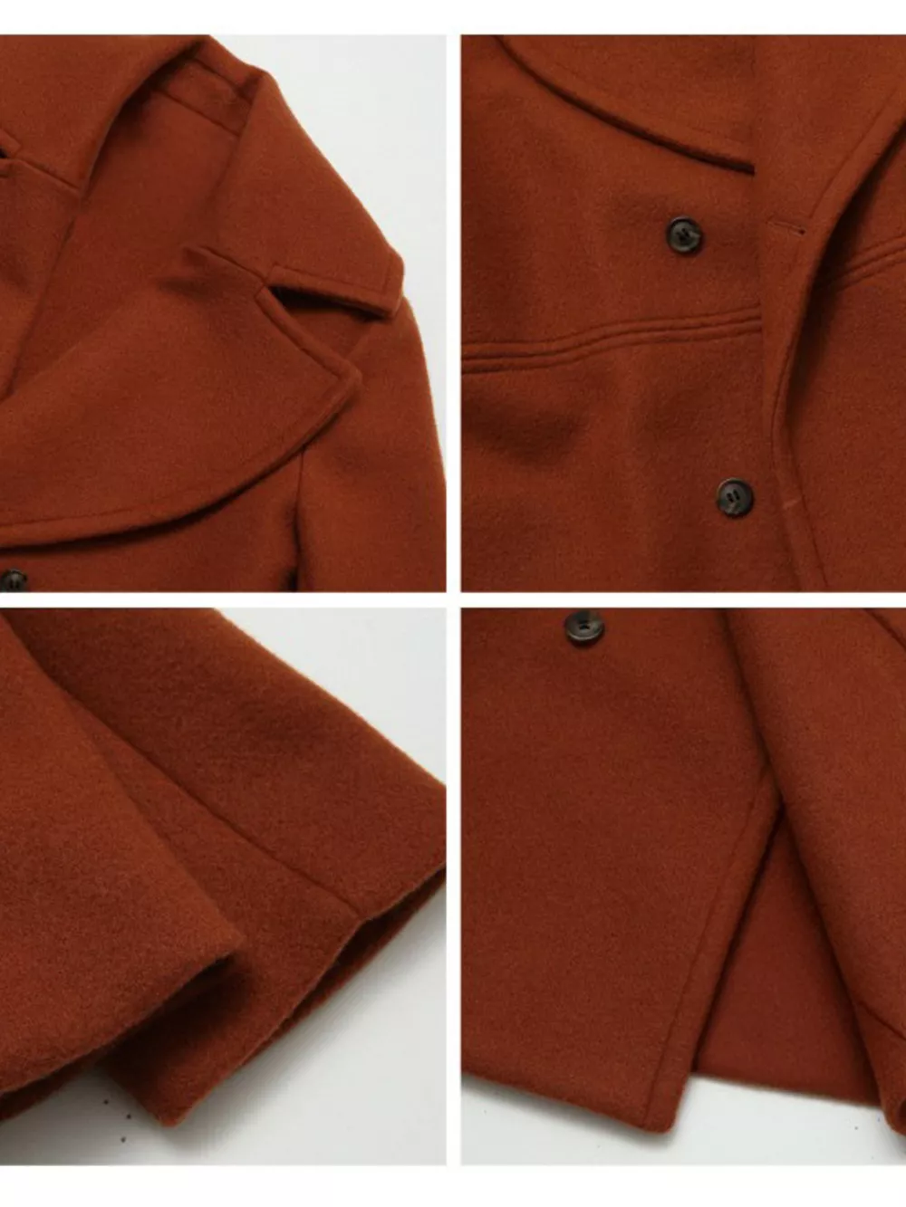 Double-Breasted Long Sleeve Coat, image 7