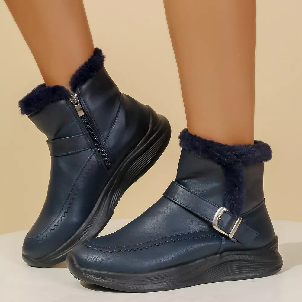 Faux Fur Lined Winter Ankle Boots, image 7
