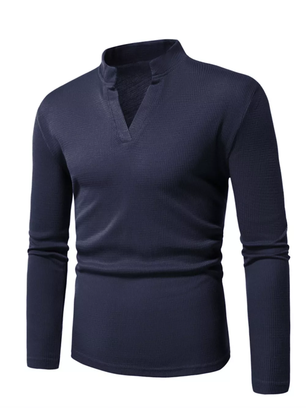 Men's Notched Long Sleeve Top, image 3