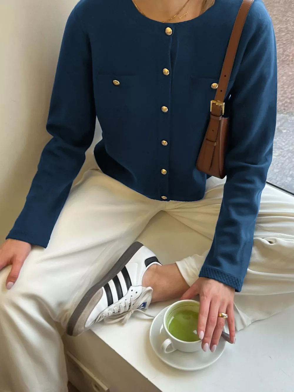 Button-Down Knit Cardigan, image 2