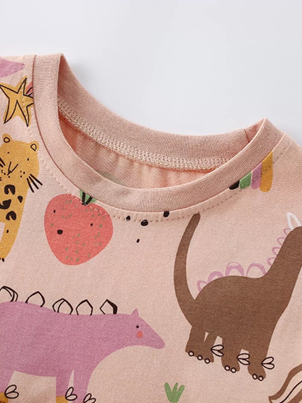 Children's Dinosaur & Rainbow Print Top and Pants Set, image 3