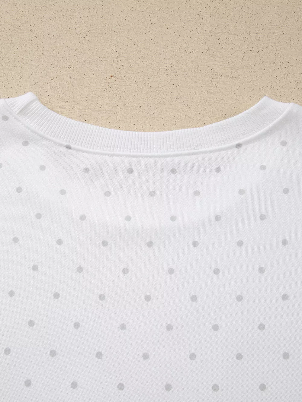 Polka Dot Long Sleeve Sweatshirt and Shorts Set, image 9