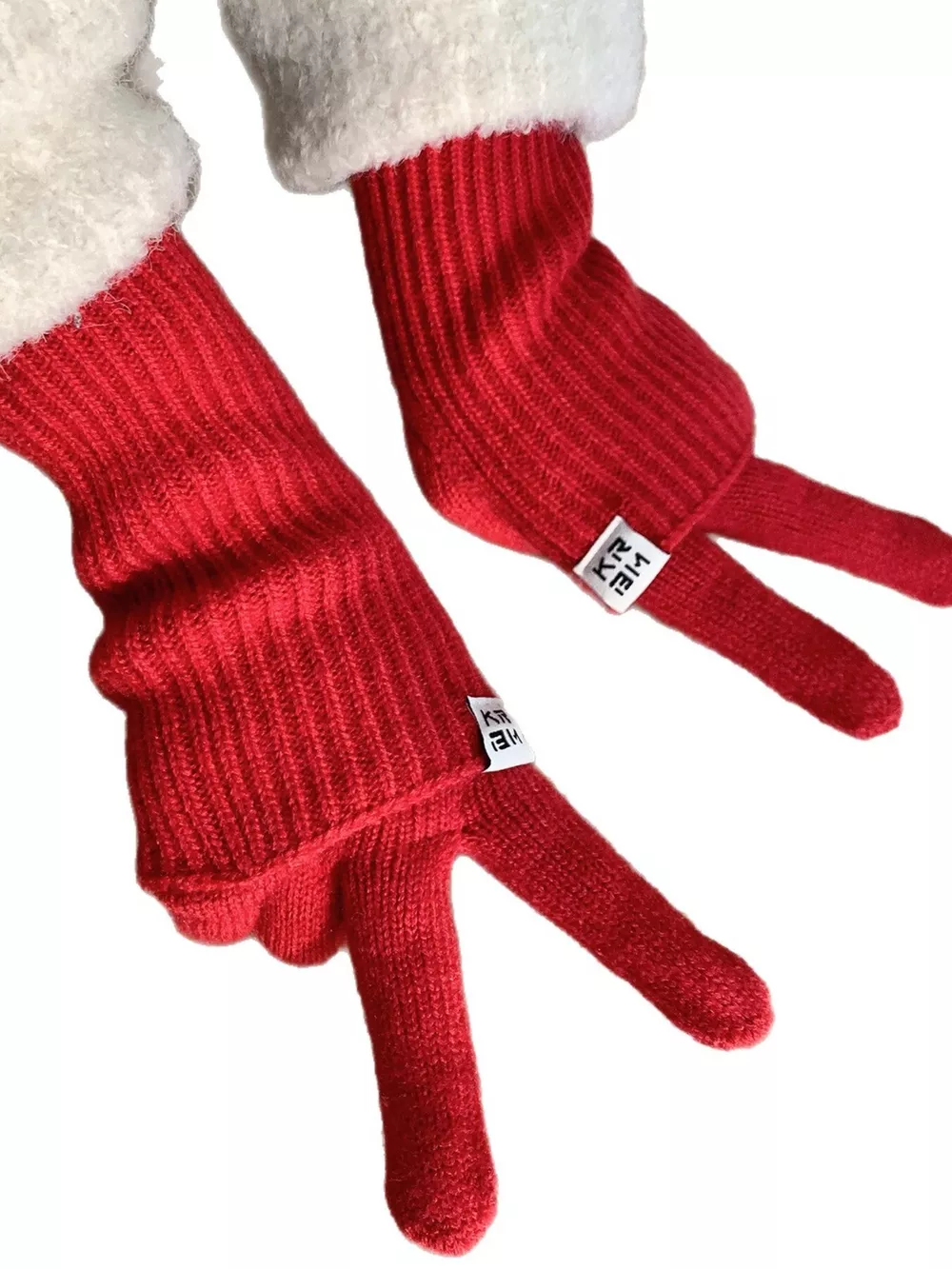 Ribbed Knit Winter Gloves, image 7