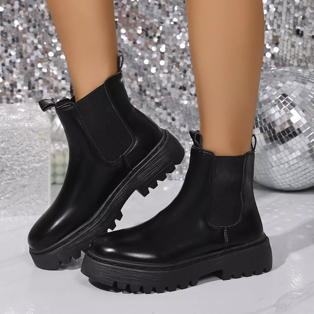 Round Toe Platform Boots, image 2