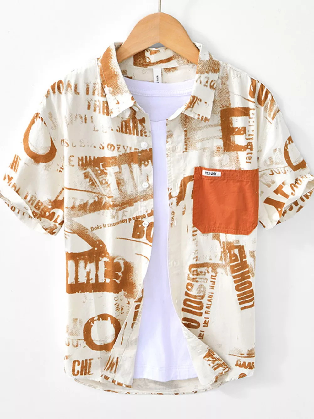 Men's Printed Short Sleeve Shirt, image 2