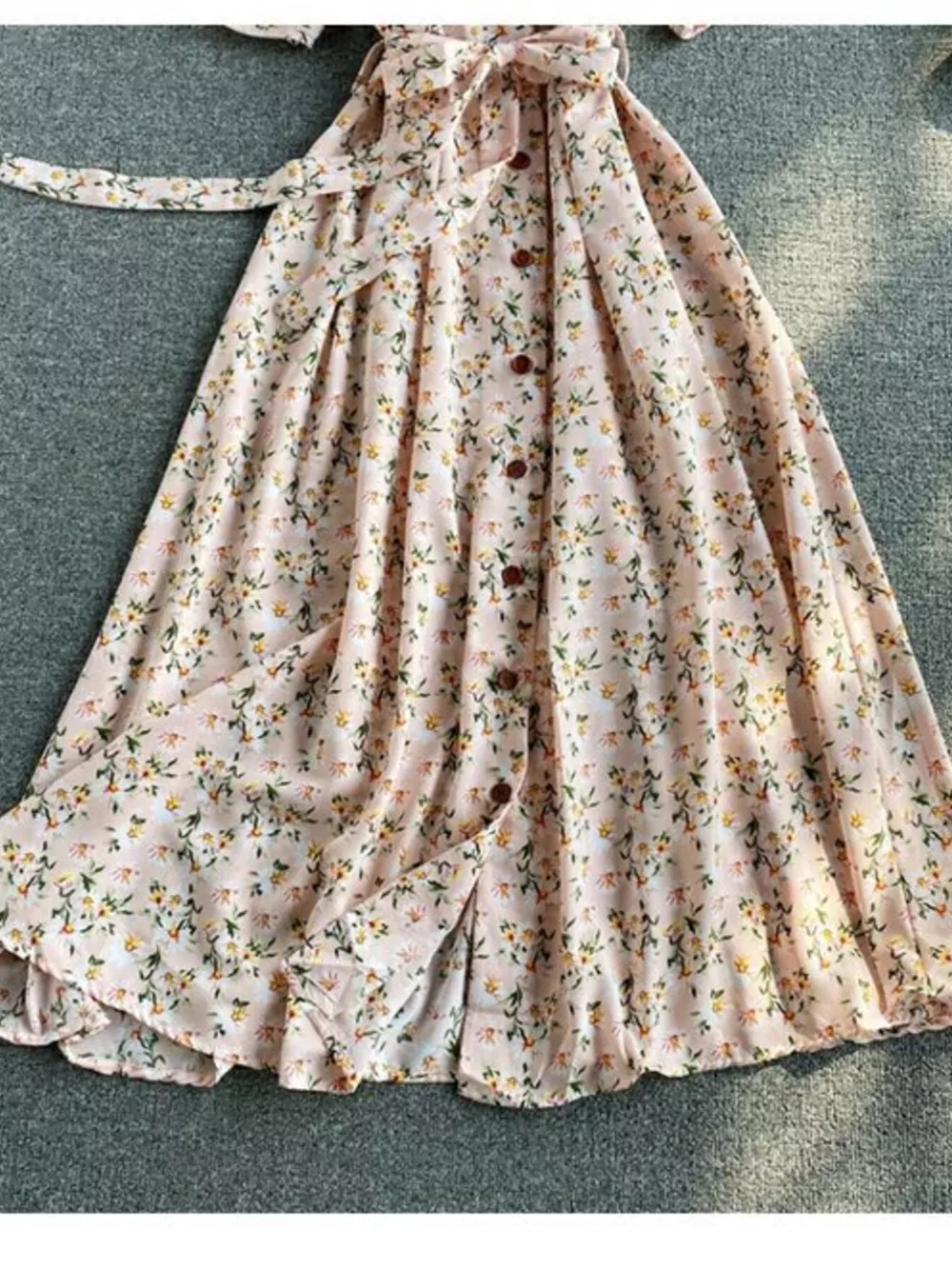 Floral Print V-Neck Midi Dress, image 15