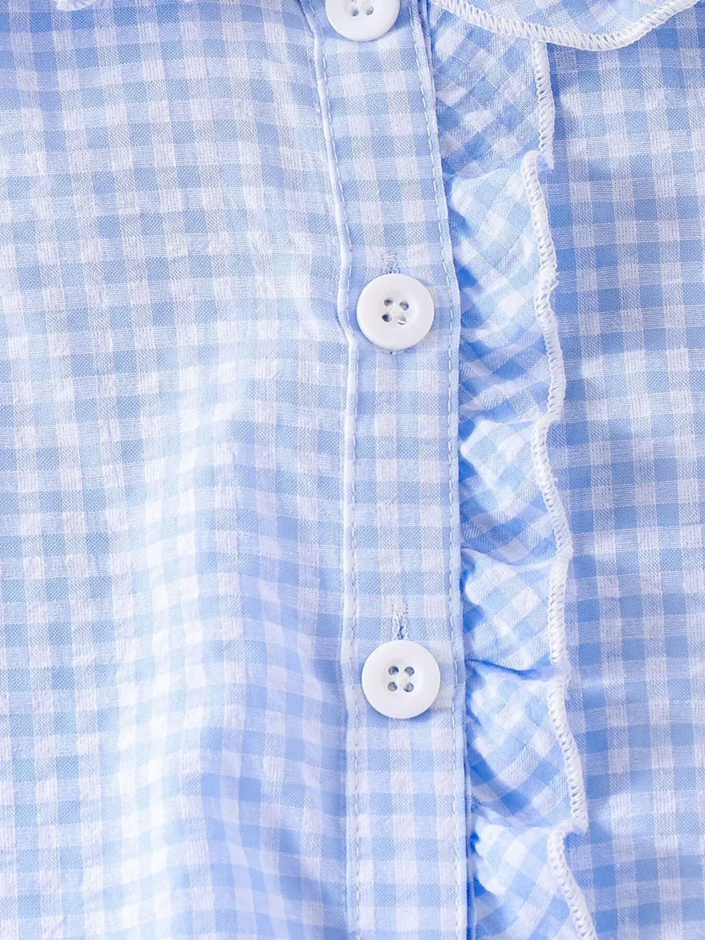 Children's Gingham Ruffle Collar Sleeveless Shirt, image 13