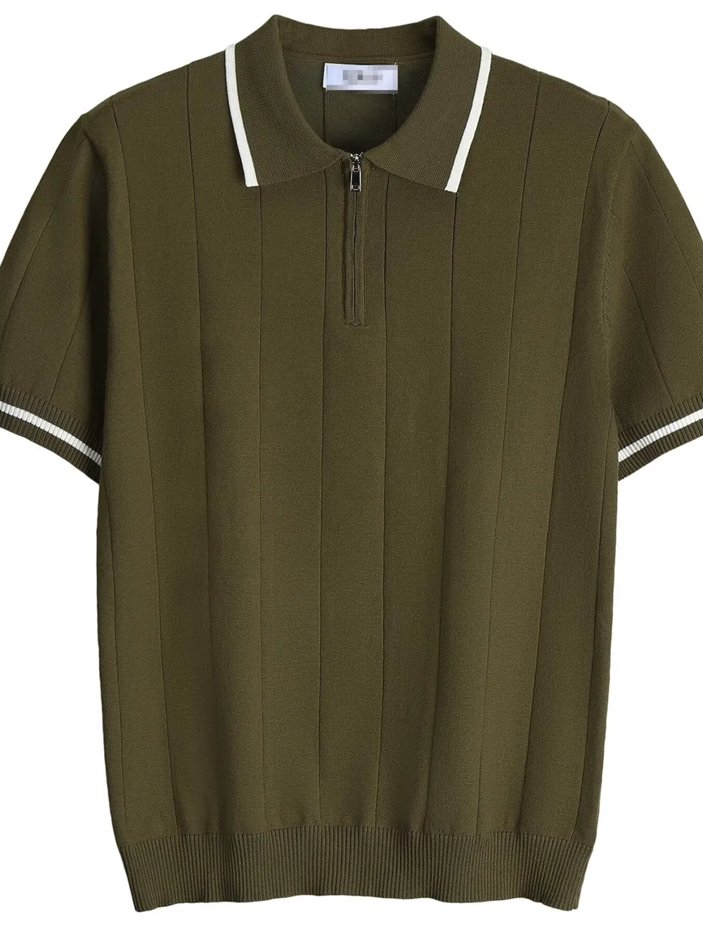 Men's Full Size Classic Zip Collar Short Sleeve Polo Shirt Plus Size, image 3
