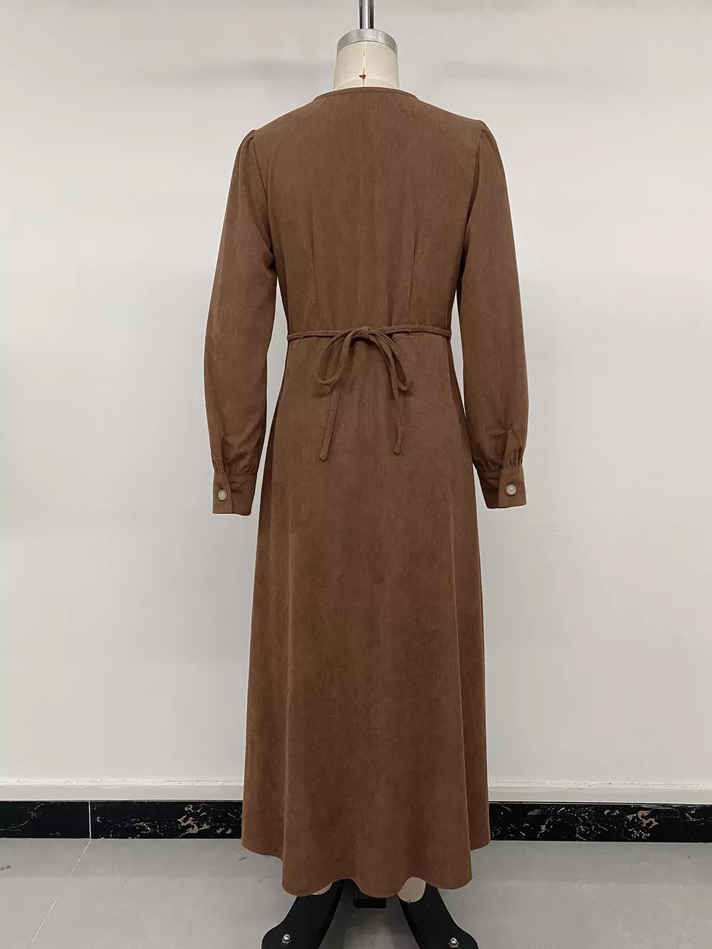 Corduroy Button-Down Maxi Dress, image 13