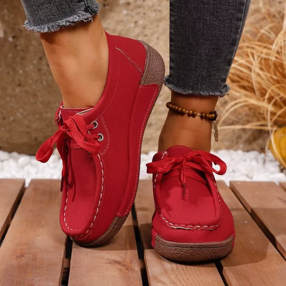 Round Toe Lace Up Sneakers, image 11