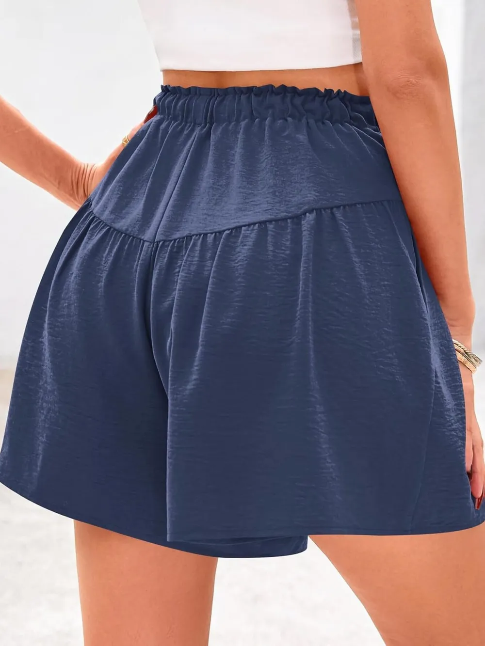 Full Size Casual Drawstring High Waist Relaxed Shorts Plus Size, image 19