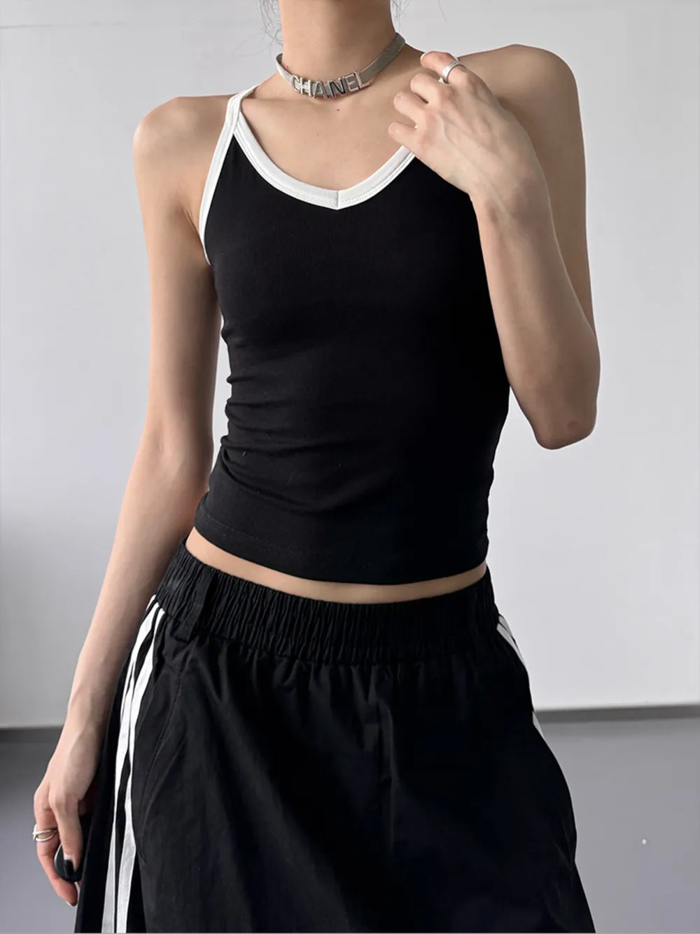 Contrast Trim Cami Top, image 6