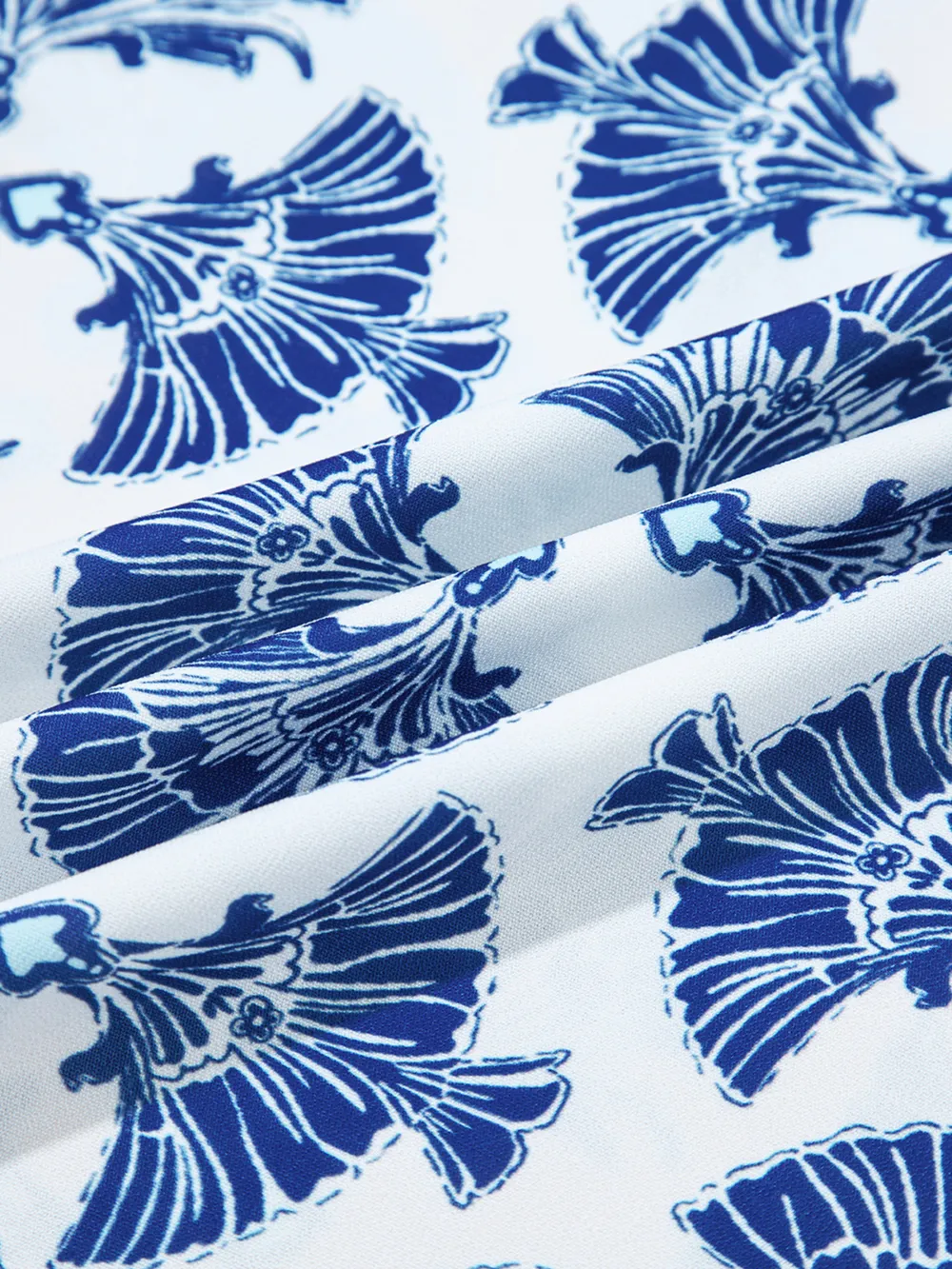Printed Tassel Tie Neck Blouse, image 7