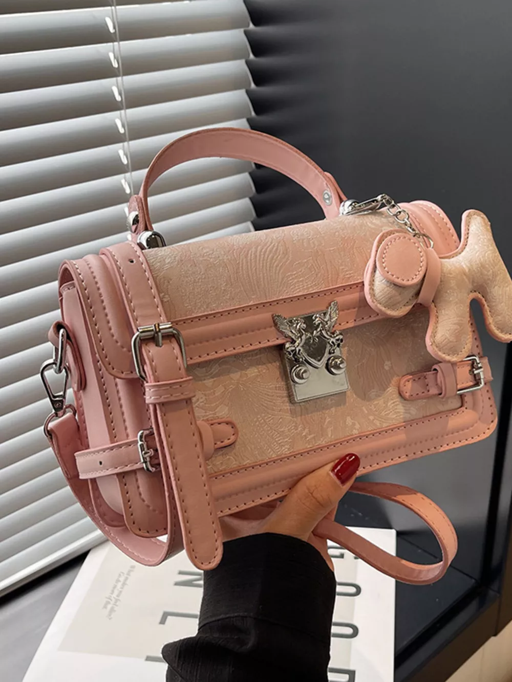 Adjustable Strap Flap Crossbody Bag, image 8