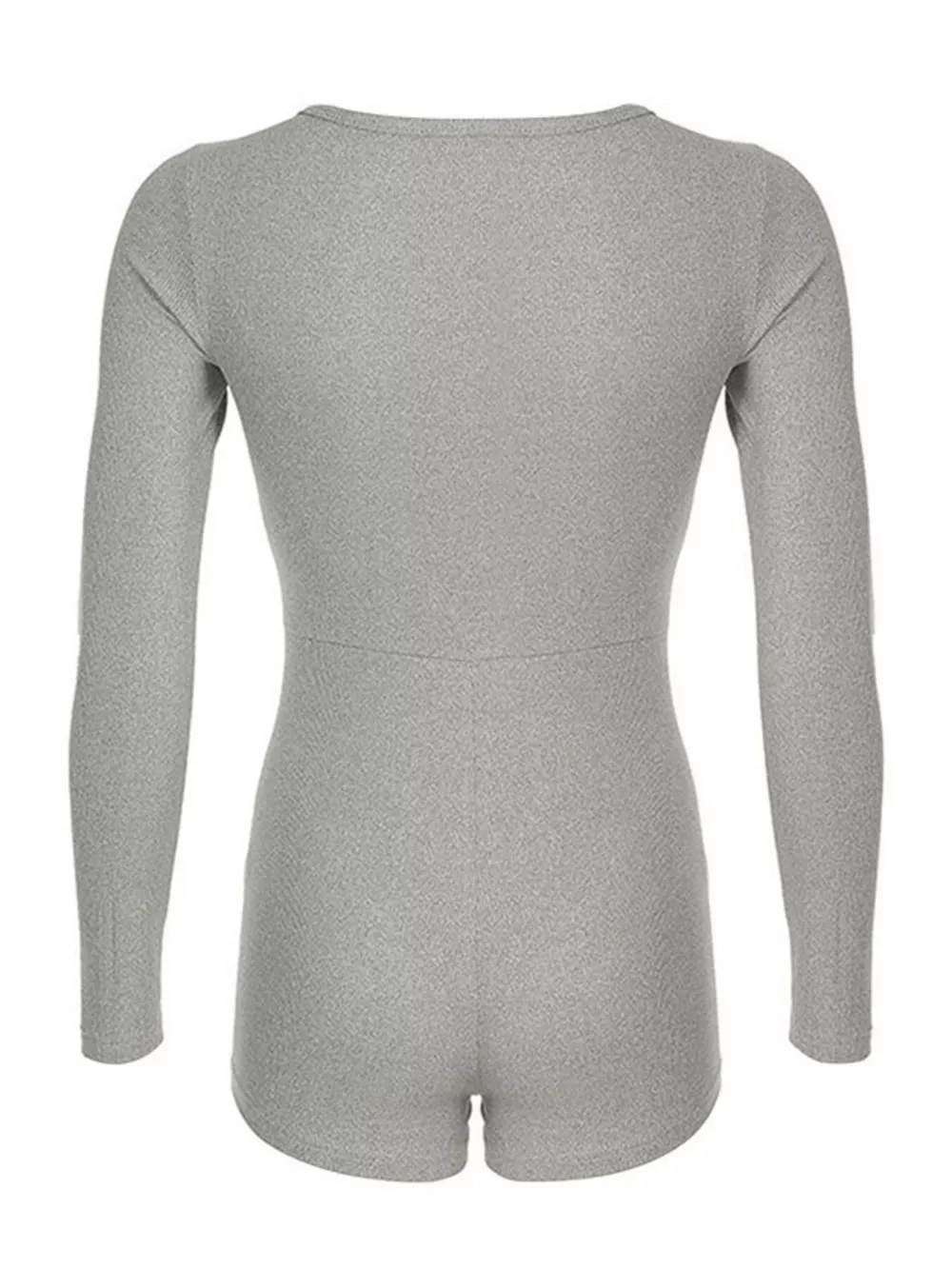 Deep V-Neck Long Sleeve Romper, image 15