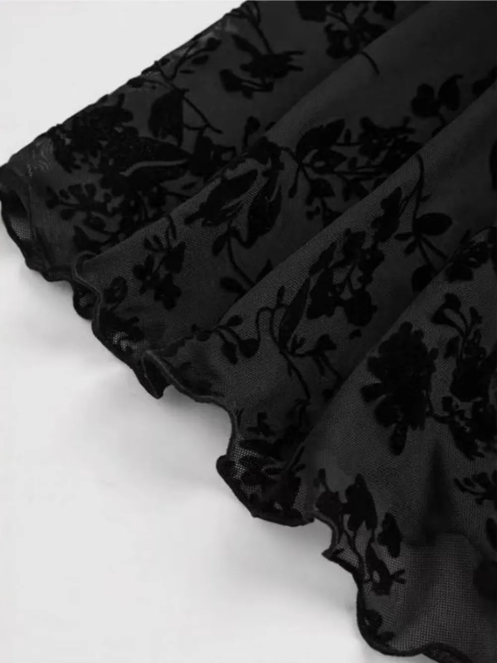Lace Flare Sleeve Mini Dress, image 3