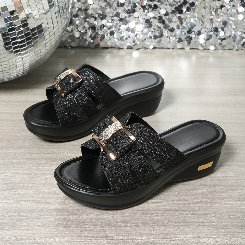Open Toe Platform Wedge Sandals, image 2