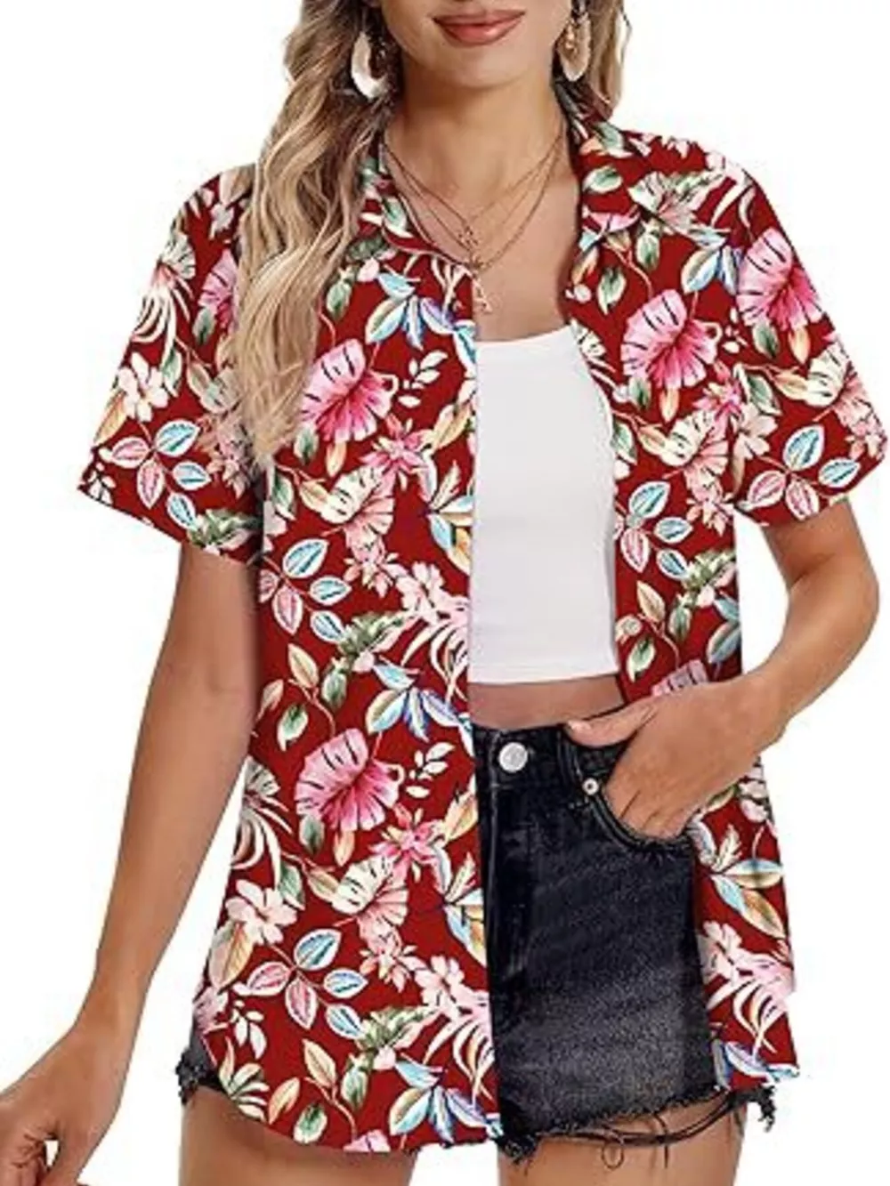 Plant Print Short Sleeve Shirt, image 23