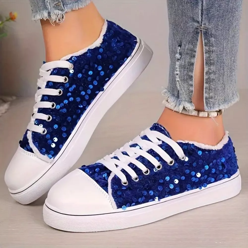 Sparkling Sequin Low-Top Sneakers, image 5