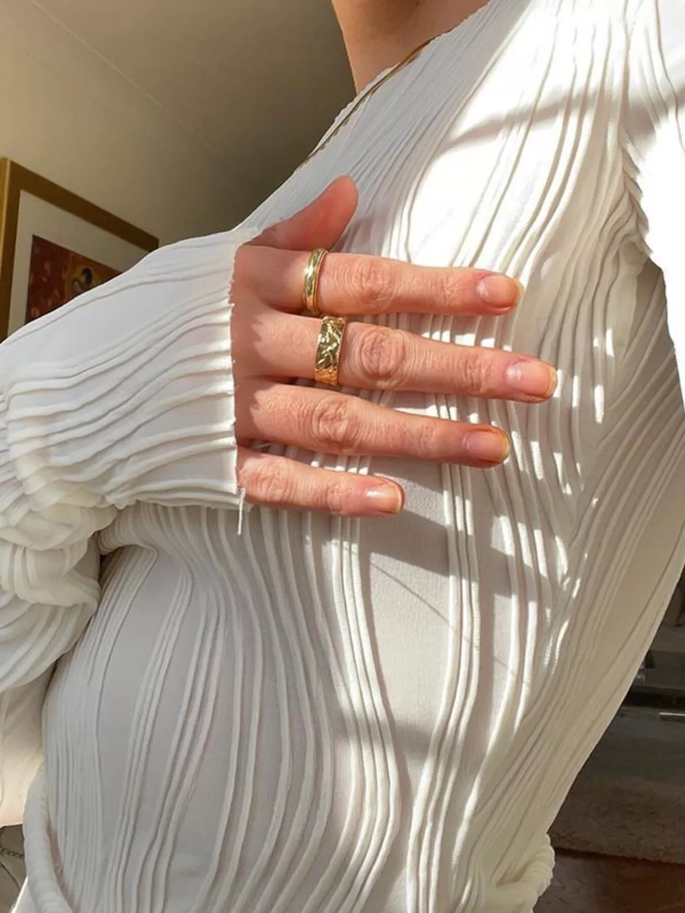 Textured Long Sleeve Fitted Blouse, image 5