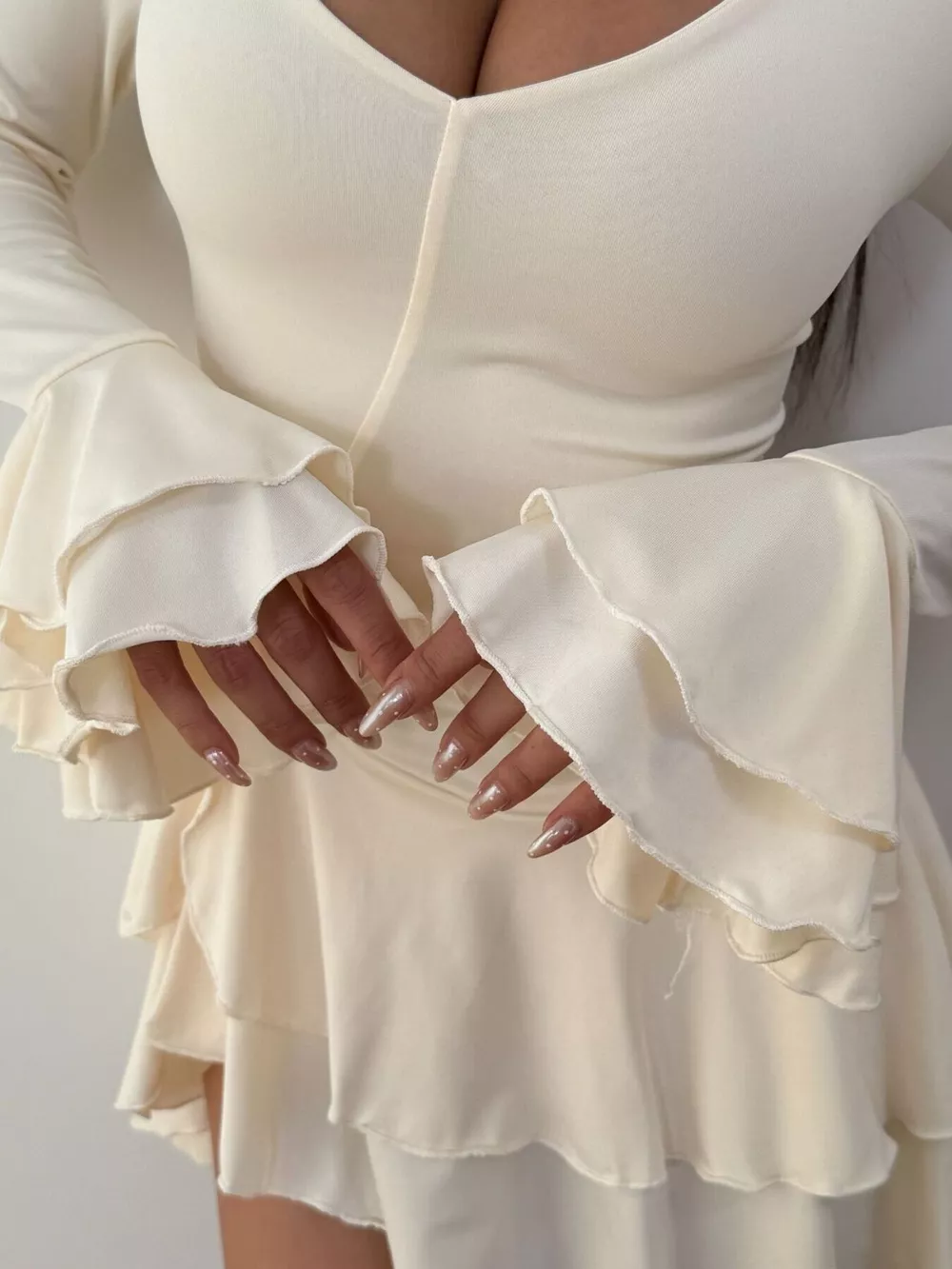 Ruffle Hem Flounce Sleeve Mini Dress, image 16