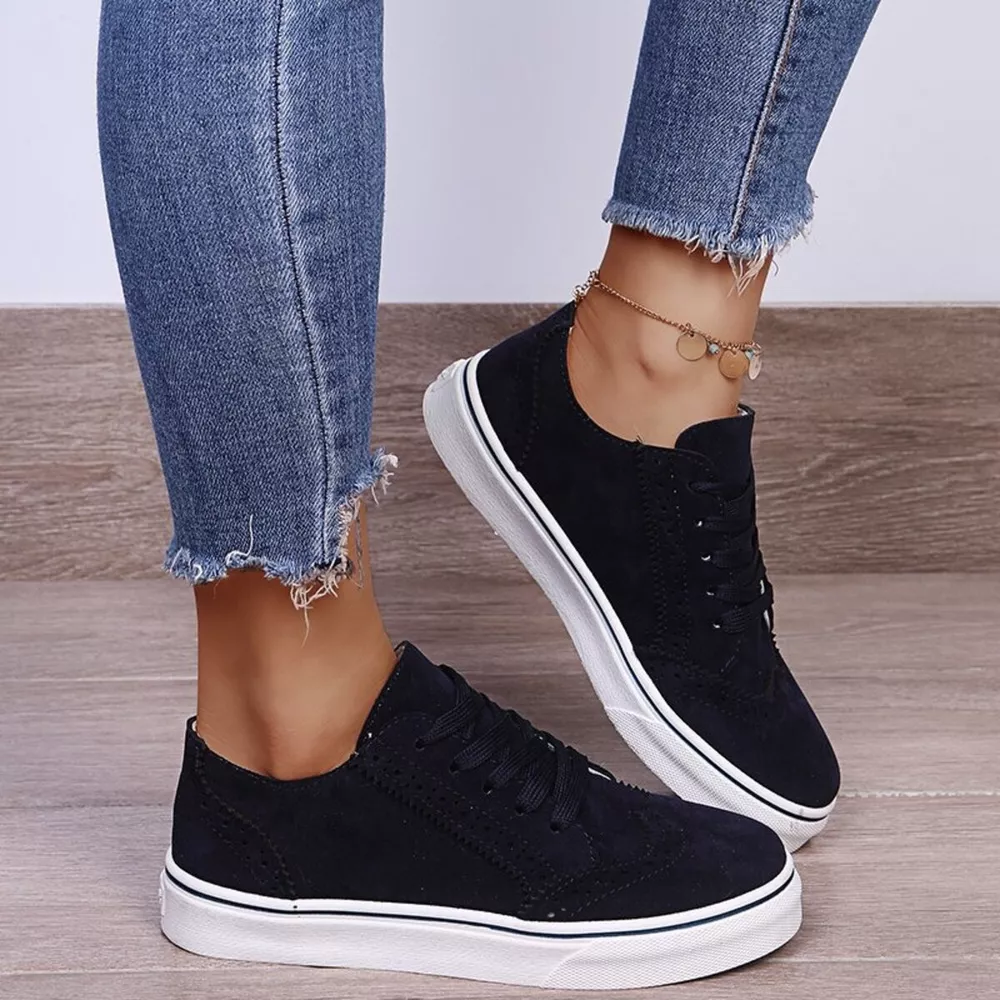 Lace Up Round Toe Sneakers, image 2
