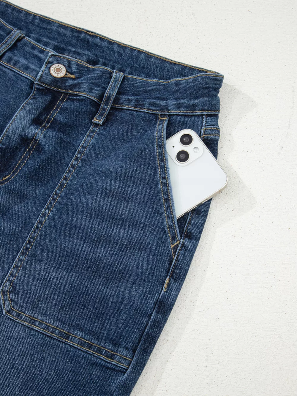 Cropped High Rise Wide Leg Jeans, image 11