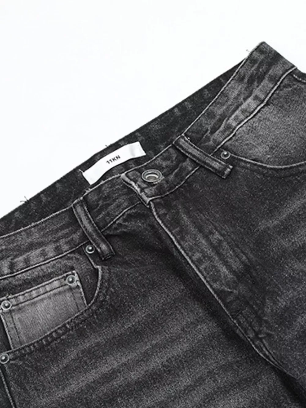 Men's Washed Wide Leg Jeans, image 8