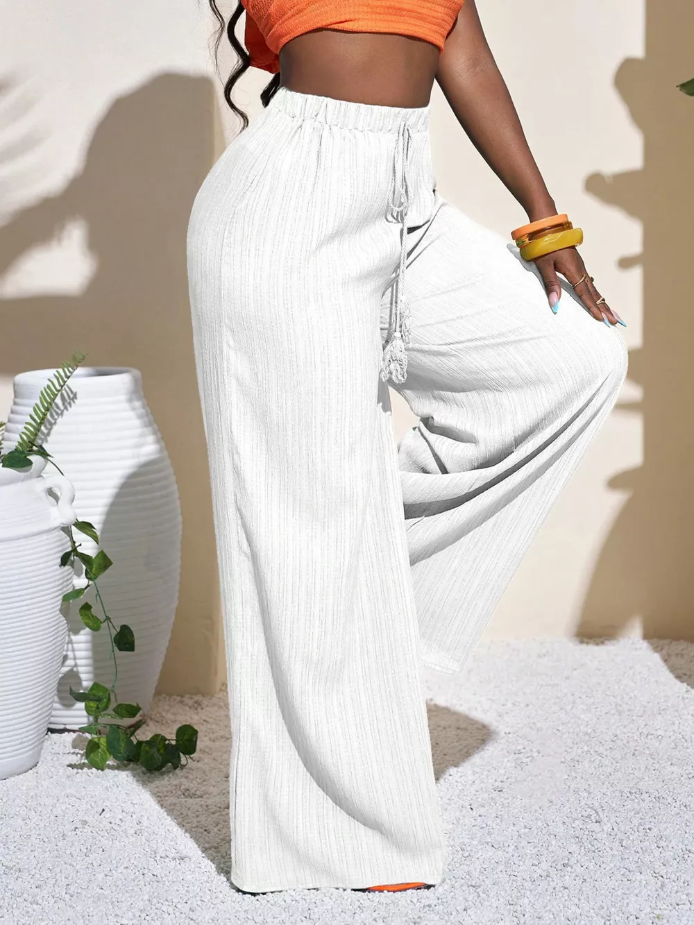 Wide-Leg Pants with Drawstring, image 18